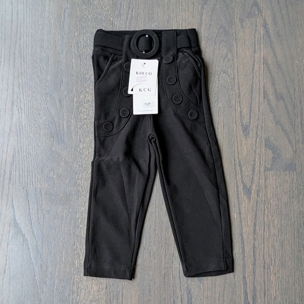 Toddler Baby Girls Pants Bottom, Black, 18 Months